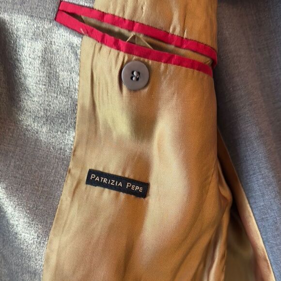 Men's Patrizia Pepe Metallic Gold Blazer - 38 - Picture 2 of 5